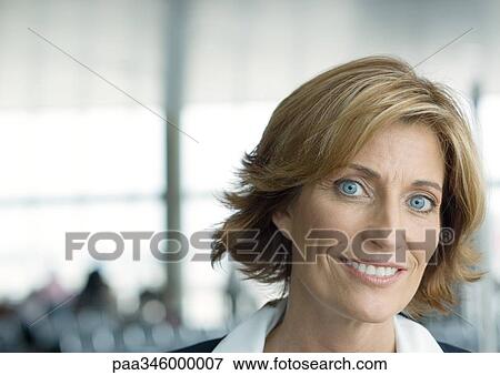 Airline attendant, portrait View Large Photo Image Stock Photo - Airline attendant, portrait. Fotosearch