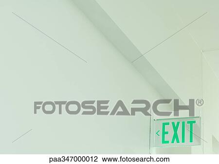 Stock Image - Exit sign. Fotosearch