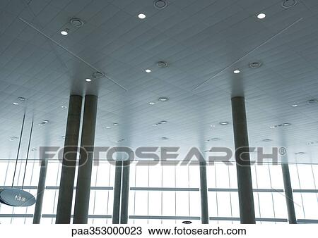 Airport interior, architectural view View Large Photo Image Stock Image - Airport interior, architectural view. Fotosearch