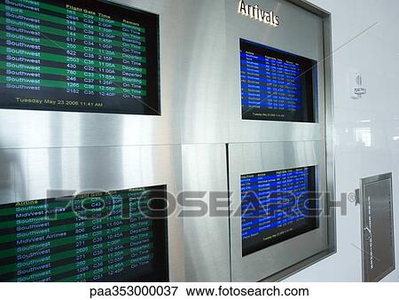 Arrival and departure boards View Large Photo Image Stock Photo - Arrival and departure boards. Fotosearch