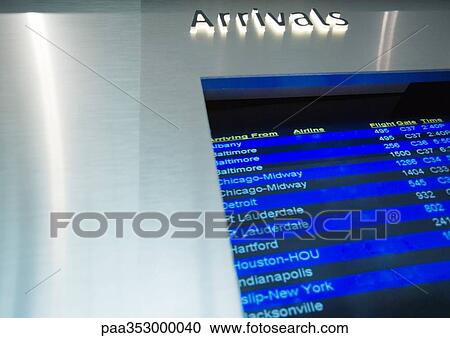 Arrival board, low angle view View Large Photo Image Stock Image - Arrival board, low angle view. Fotosearch