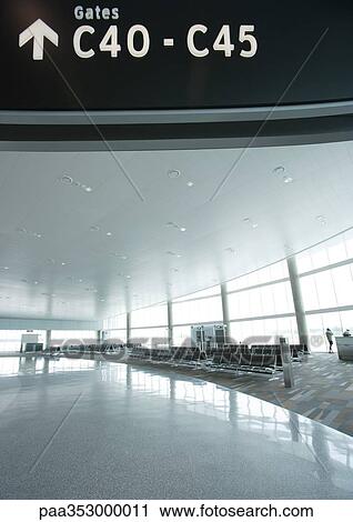 Departure gate sign in airport View Large Photo Image Stock Image - Departure gate sign in airport. Fotosearch