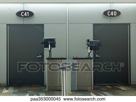 Two departure gate doors View Large Photo Image Stock Photography - Two departure gate doors. Fotosearch