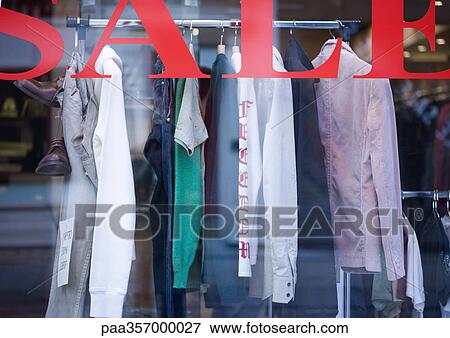 Sale sign on shop window View Large Photo Image Stock Photo - Sale sign on shop window. Fotosearch
