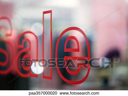 Sale text on shop window View Large Photo Image Stock Image - Sale text on shop window. Fotosearch
