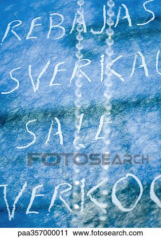 Sale written in several languages on chalkboard View Large Photo Image Stock Image - Sale written in several languages on chalkboard. Fotosearch