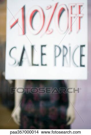 Shop window with sale sign View Large Photo Image Picture - Shop window with sale sign. Fotosearch