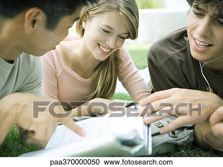 College students studying together View Large Photo Image Stock Image - College students studying together. Fotosearch