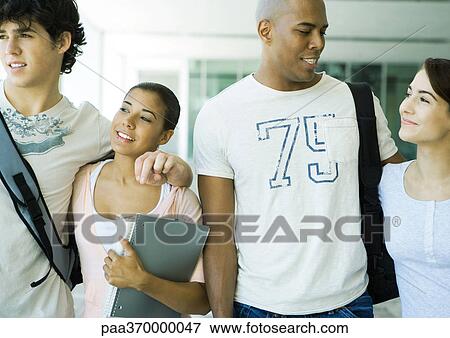 College students, two couples View Large Photo Image Stock Photo - College students, two couples. Fotosearch