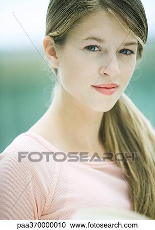 Teenage girl, portrait View Large Photo Image Stock Image - Teenage girl, portrait. Fotosearch