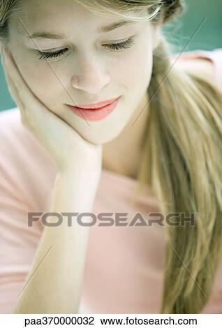Teenage girl, portrait View Large Photo Image Stock Image - Teenage girl, portrait. Fotosearch