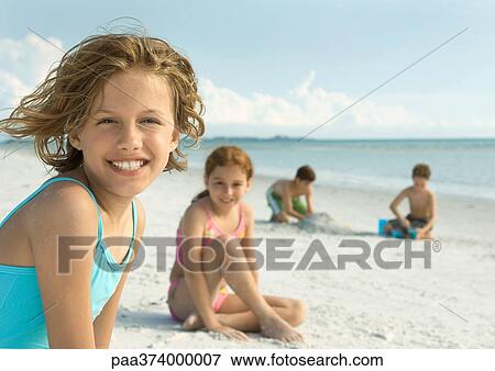 Picture Of Children Playing On The Beach Paa374000007 Search Stock Children Playing On The Beach