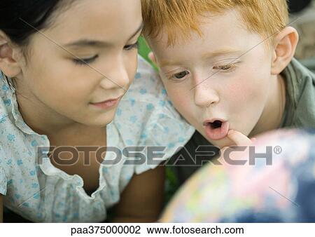 Children looking at globe together View Large Photo Image Stock Image - Children looking at globe together. Fotosearch