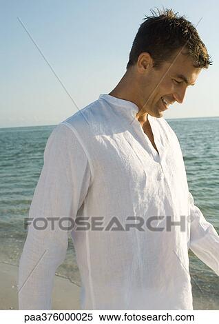 Man on beach View Large Photo Image Stock Photography - Man on beach. Fotosearch