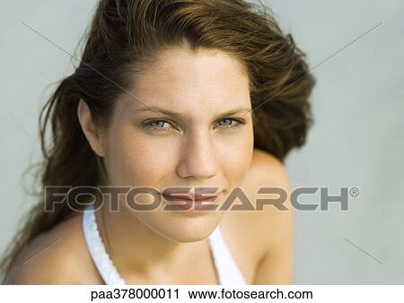 Young woman, portrait View Large Photo Image Stock Image - Young woman, portrait. Fotosearch