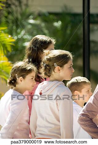 Group of children, looking in same direction View Large Photo Image Stock Photo - Group of children, looking in same direction. Fotosearch