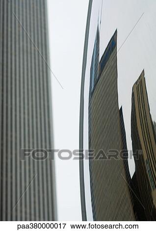 Stock Photo - High rises, reflection. Fotosearch