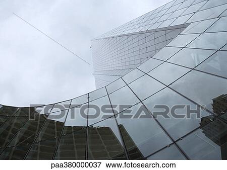 Stock Photo - Skycraper, low angle view. Fotosearch