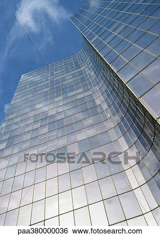 Stock Photograph - Skycraper, low angle view. Fotosearch