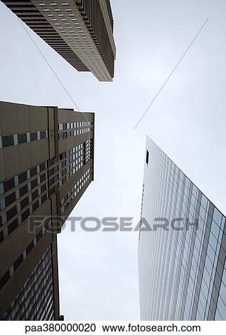 Skycrapers, low angle view View Large Photo Image Stock Image - Skycrapers, low angle view. Fotosearch