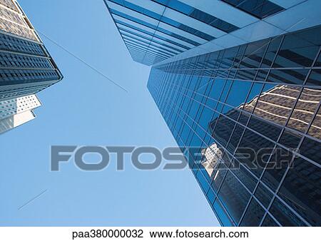 Skycrapers, low angle view View Large Photo Image Stock Image - Skycrapers, low angle view. Fotosearch