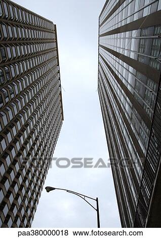 Skycrapers, low angle view View Large Photo Image Stock Photo - Skycrapers, low angle view. Fotosearch