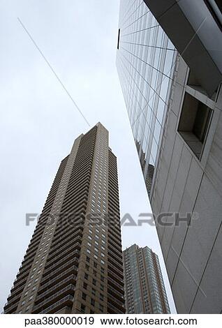 Stock Photo - Skycrapers, low angle view. Fotosearch