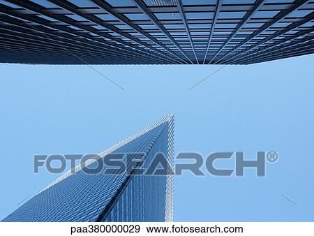 Skycrapers, low angle view View Large Photo Image Stock Photo - Skycrapers, low angle view. Fotosearch