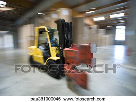 Forklift in paper mill View Large Photo Image Stock Photograph - Forklift in paper mill. Fotosearch