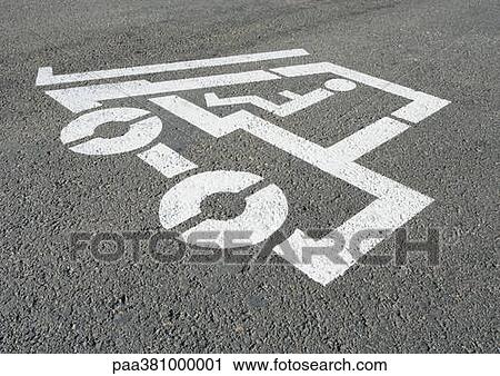 Forklift pictogram stenciled on asphalt View Large Photo Image Stock Image - Forklift pictogram stenciled on asphalt. Fotosearch