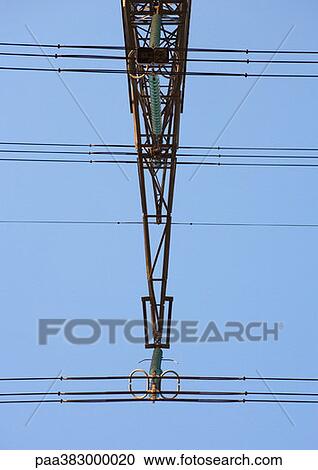 Electric pylon, close-up View Large Photo Image Stock Image - Electric pylon, close-up. Fotosearch