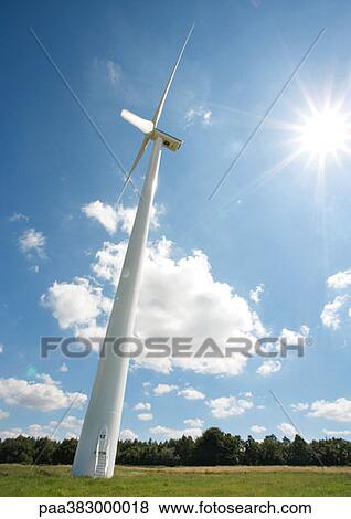 Wind turbine View Large Photo Image Stock Photo - Wind turbine. Fotosearch