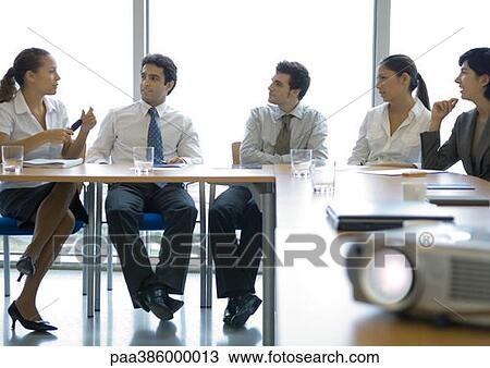 Stock Image - Meeting in conference room. Fotosearch