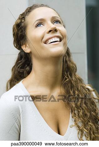 Woman, head back, portrait View Large Photo Image Stock Photo - Woman, head back, portrait. Fotosearch