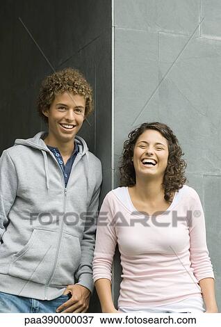 Stock Photo - Young couple, portrait. Fotosearch
