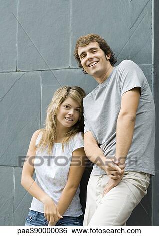 Stock Photograph - Young couple, portrait. Fotosearch