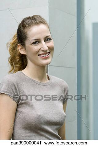 Young woman, portrait View Large Photo Image Stock Image - Young woman, portrait. Fotosearch