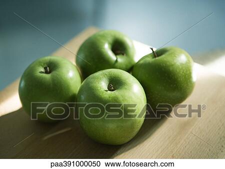 Stock Image - Granny Smith apples. Fotosearch
