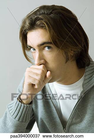 Man coughing View Large Photo Image Stock Photo - Man coughing. Fotosearch