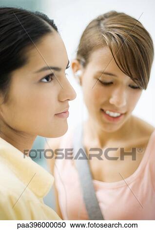 Two teen girls, portrait View Large Photo Image Stock Image - Two teen girls, portrait. Fotosearch