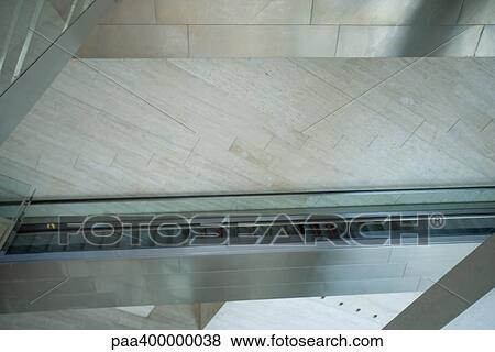 Stock Photo - Architectural detail, escalator. Fotosearch