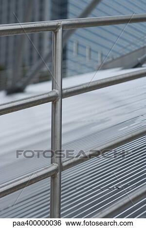 Architectural detail, metal railing View Large Photo Image Stock Photograph - Architectural detail, metal railing. Fotosearch