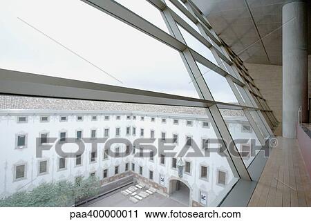 Stock Image - Architectural view of courtyard. Fotosearch