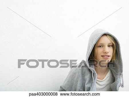 girl wearing sweatshirt