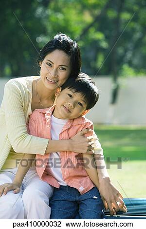 Mother and son, portrait View Large Photo Image Stock Image - Mother and son, portrait. Fotosearch