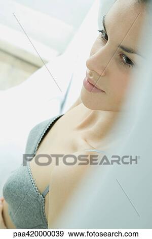 Woman wearing bra, partial view View Large Photo Image Stock Photo - Woman wearing bra, partial view. Fotosearch