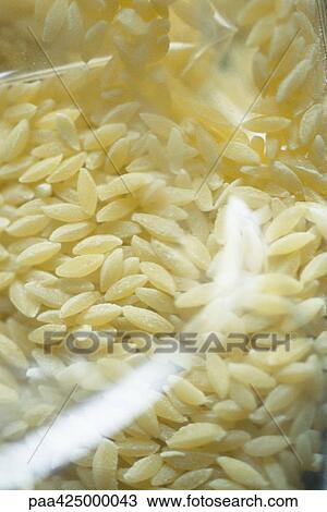 Orzo pasta in package, close-up View Large Photo Image Stock Image - Orzo pasta in package, close-up. Fotosearch