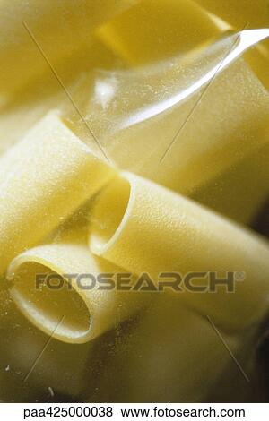 Package of rigatoni pasta View Large Photo Image Stock Photo - Package of rigatoni pasta. Fotosearch