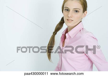 Teenage girl, portrait View Large Photo Image Stock Image - Teenage girl, portrait. Fotosearch