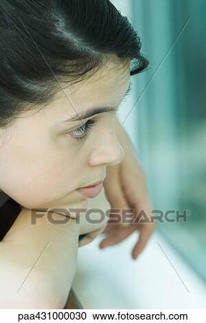 Teen girl, profile View Large Photo Image Stock Image - Teen girl, profile. Fotosearch